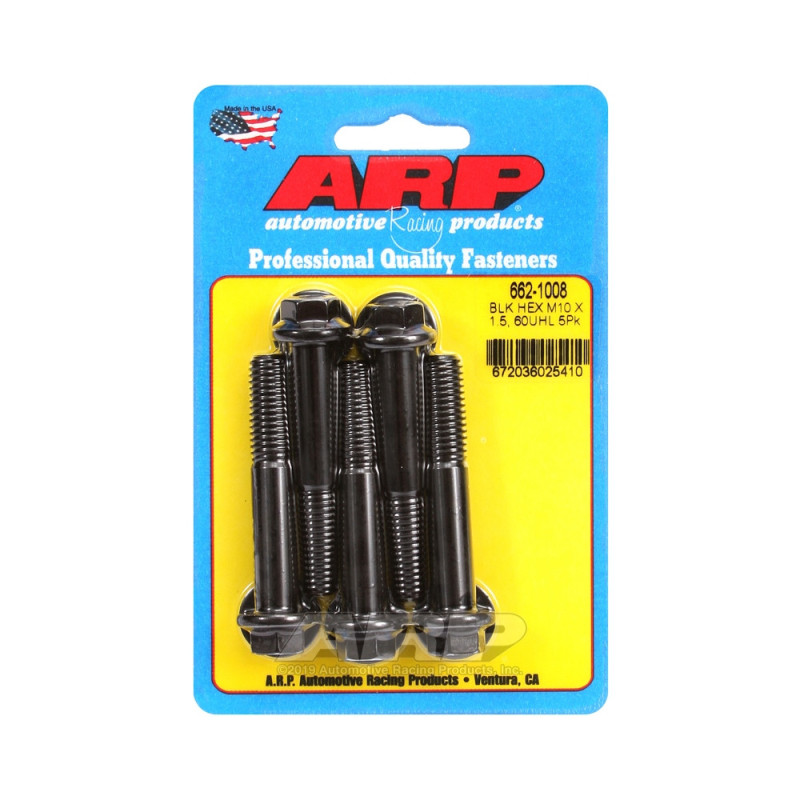 Set de șuruburi și piulițe universale ARP M10 x 1,50 – șuruburi hexagonale cu oxidare neagră, x5 - ARP-662-1008 - 662-1008 - 3666618195896